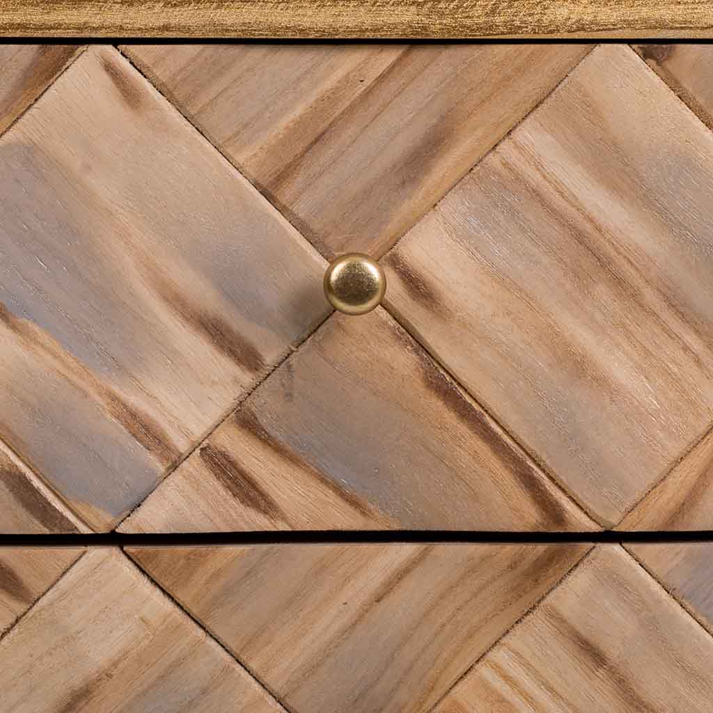 🪵 CÓMODA MASAYA – MADERA DE PAULOWNIA, 3 CAJONES, 73x36x65 CM