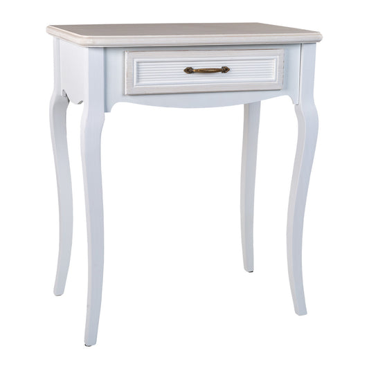 🌸 Recibidor ALBA de 1 Cajón – Blanco | Estilo Romántico | JAM MUEBLES