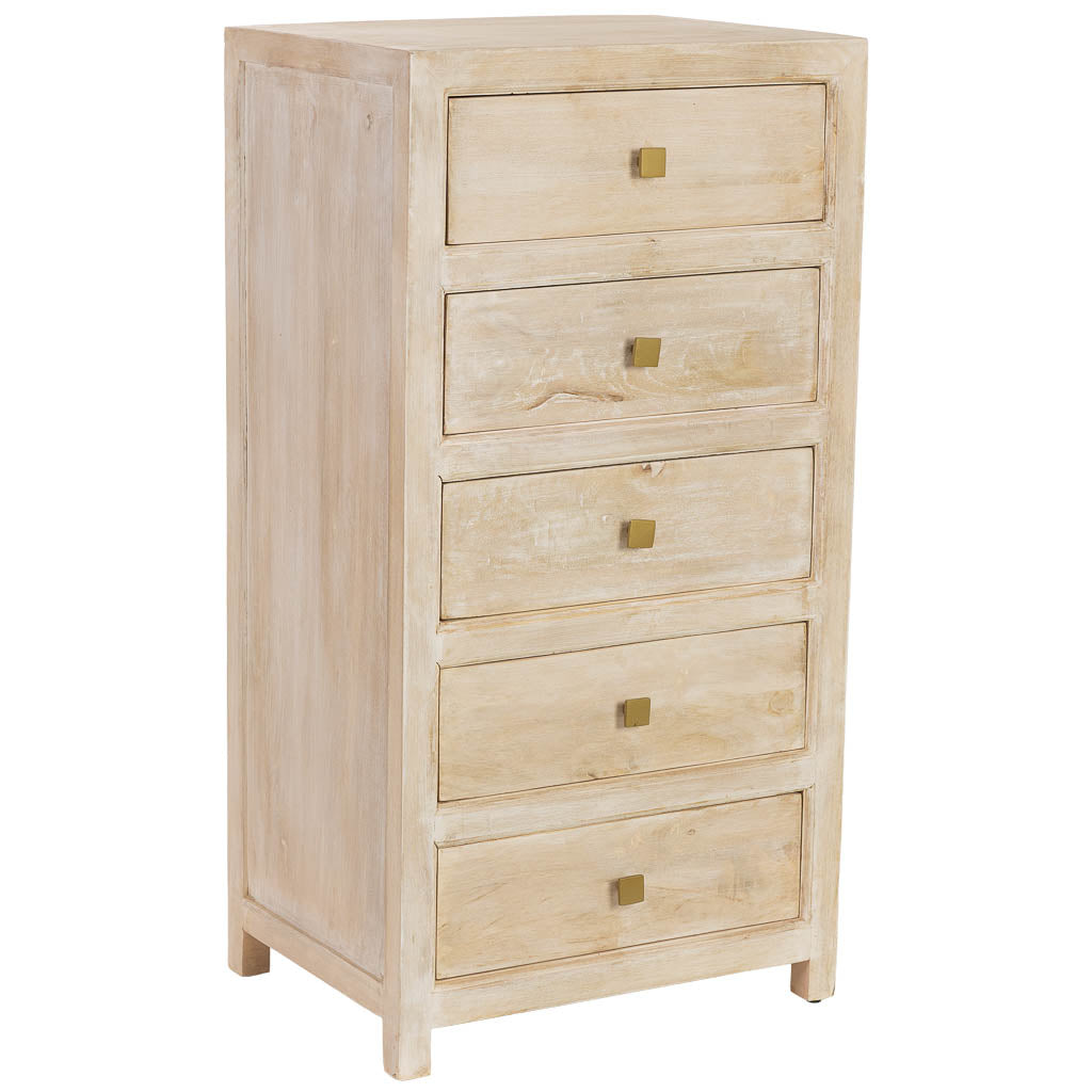 SINFONIER ALMA DE MADERA BLANCO 5 CAJONES image 0