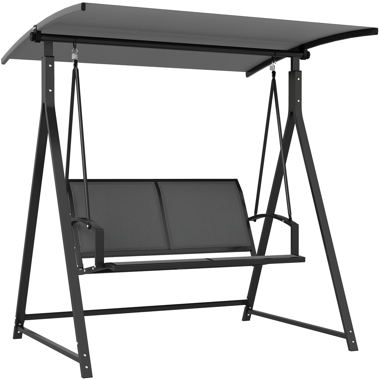 COLUMPIO DE JARDÍN 2 PLAZAS GREY RELAX – ESTRUCTURA TRIANGULAR CON TOLDO AJUSTAB image 8