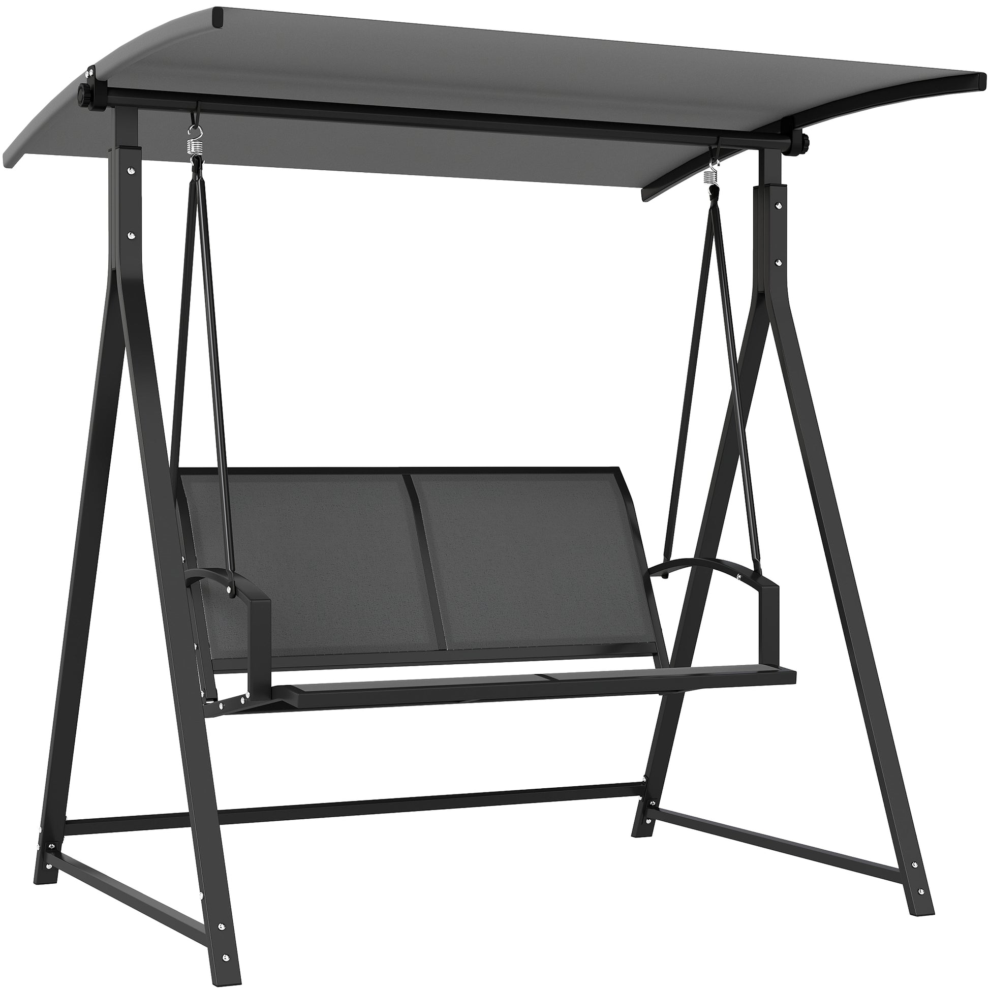 COLUMPIO DE JARDÍN 2 PLAZAS GREY RELAX – ESTRUCTURA TRIANGULAR CON TOLDO AJUSTAB image 8
