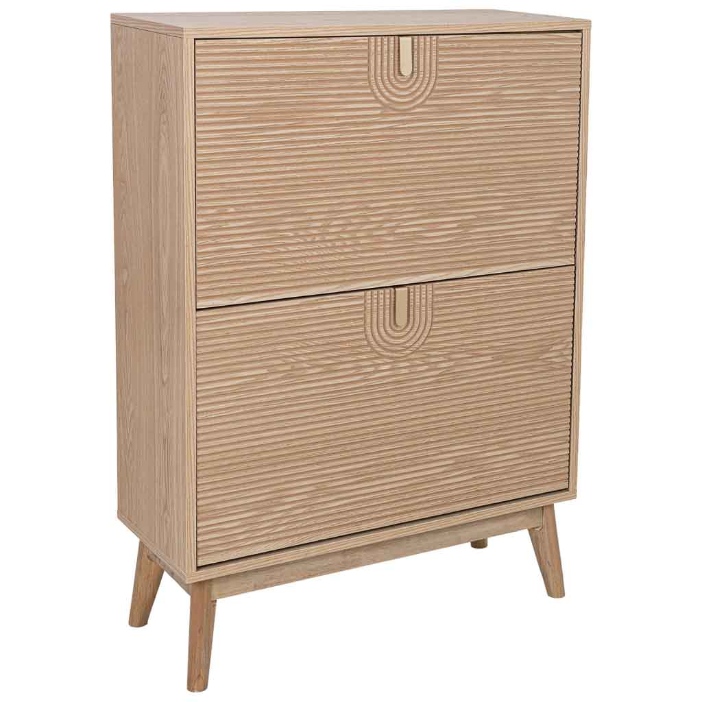 👞 ZAPATERO MARCO – MADERA MARRÓN, 2 CAJONES ABATIBLES, 70x29x102 CM