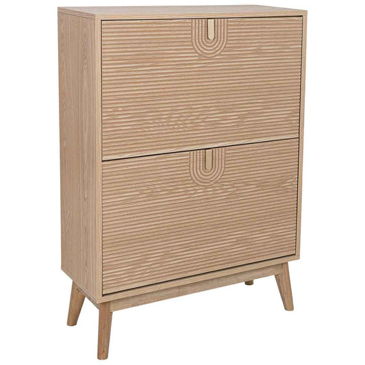 👞 ZAPATERO MARCO – MADERA MARRÓN, 2 CAJONES ABATIBLES, 70x29x102 CM