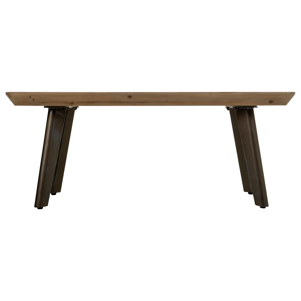 ☕ MESA DE CENTRO DUNA 100 – MADERA MACIZA DE ABETO + PATAS METÁLICAS · ESTILO INDUSTRIAL