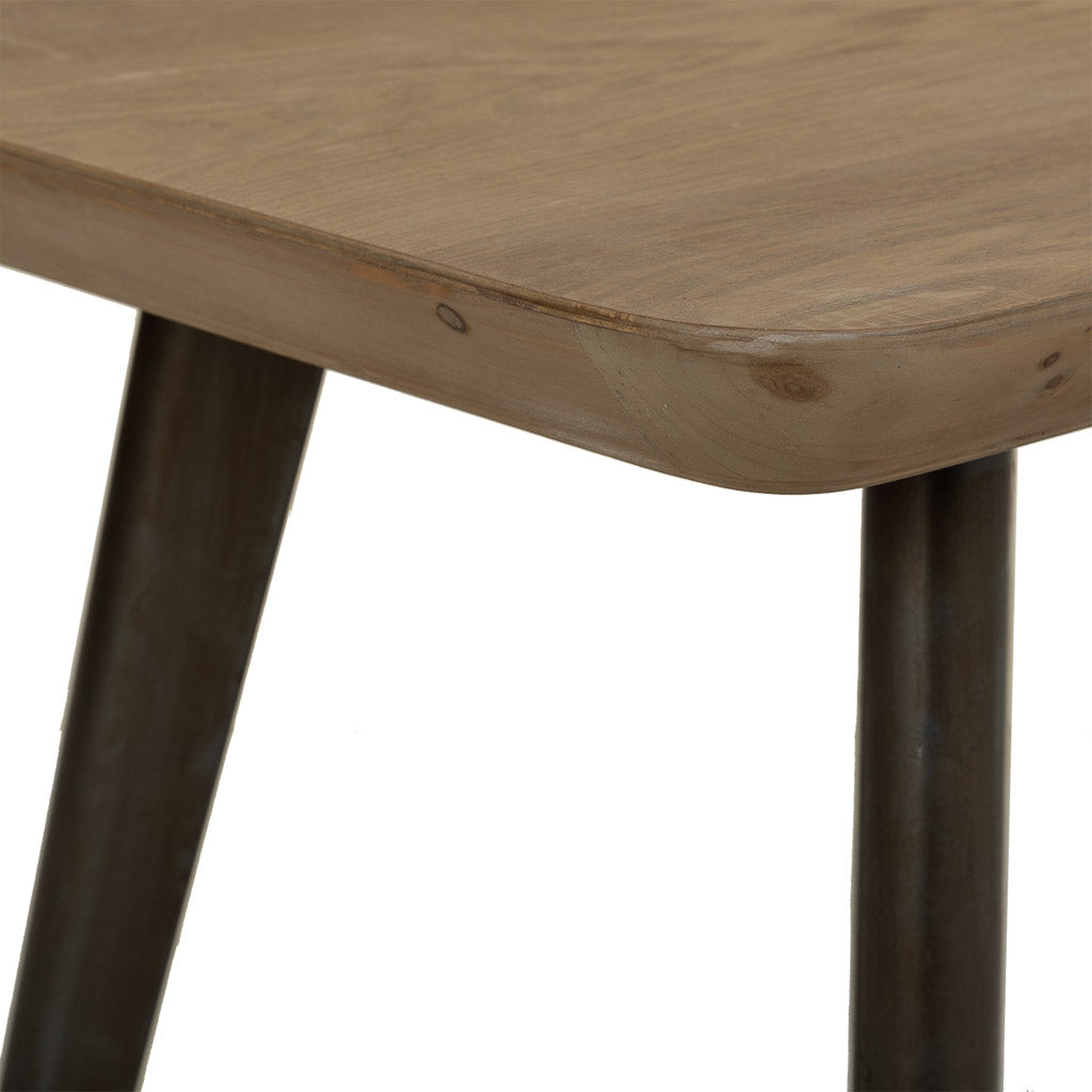 ☕ MESA DE CENTRO DUNA 100 – MADERA MACIZA DE ABETO + PATAS METÁLICAS · ESTILO INDUSTRIAL
