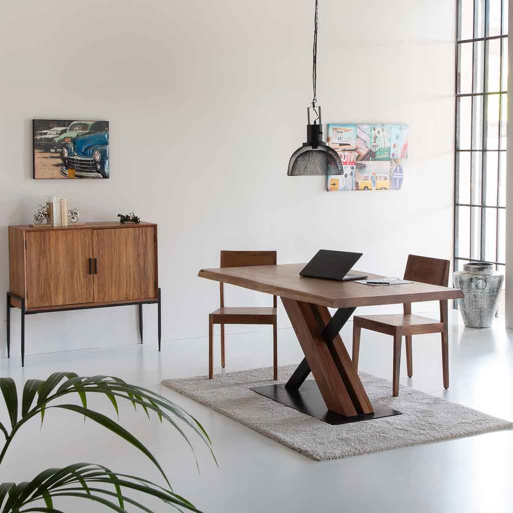 🪵 APARADOR DUNA 110 – MADERA DE ABETO + METAL · 110 CM · ESTILO INDUSTRIAL