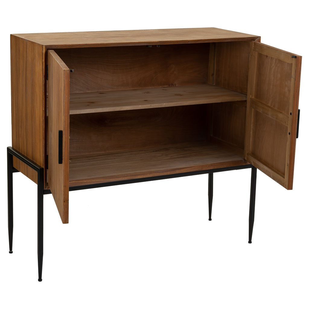 🪵 APARADOR DUNA 110 – MADERA DE ABETO + METAL · 110 CM · ESTILO INDUSTRIAL