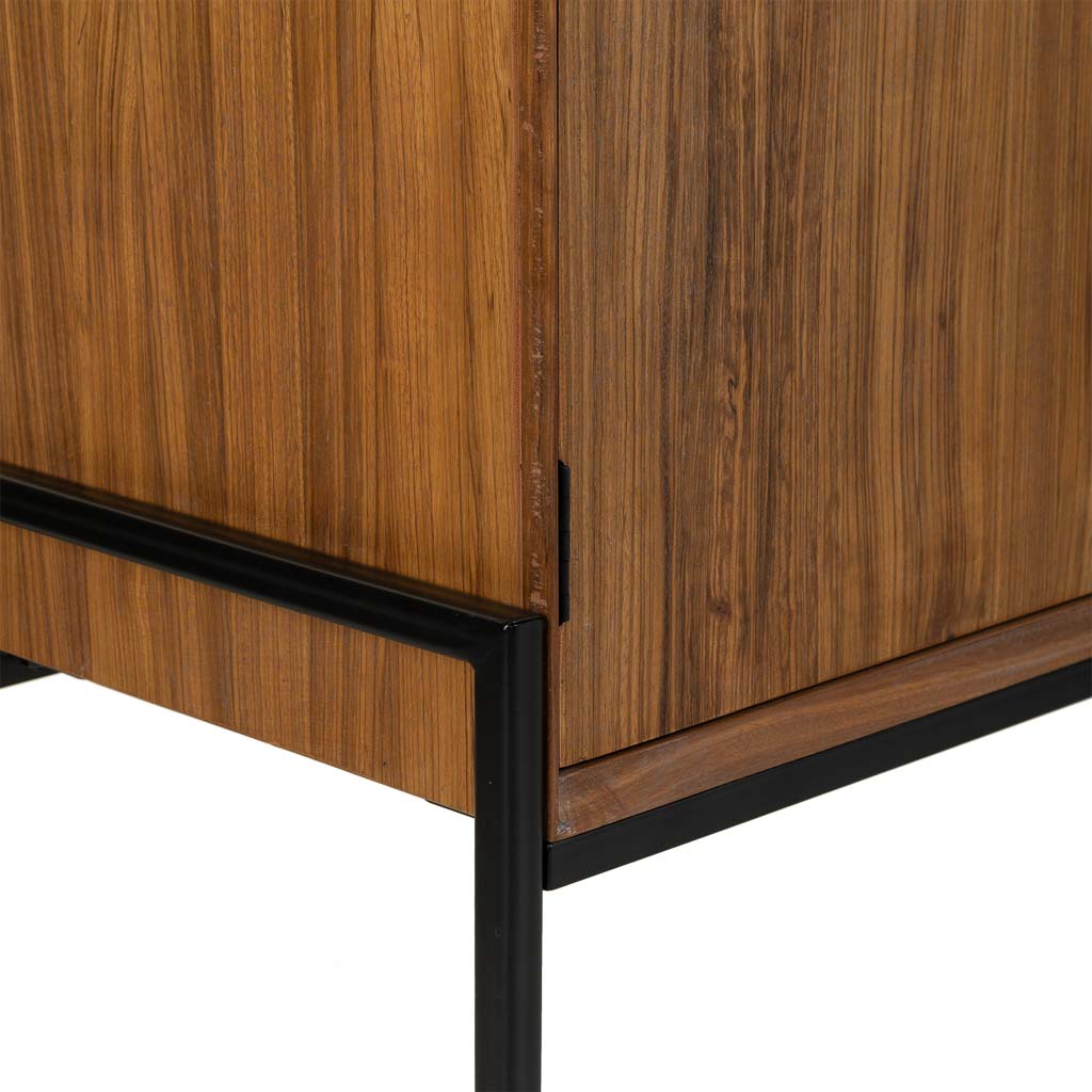🪵 APARADOR DUNA 110 – MADERA DE ABETO + METAL · 110 CM · ESTILO INDUSTRIAL