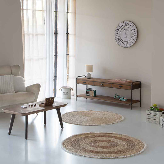🪵 APARADOR DUNA 149 – MADERA DE ABETO + METAL · 3 CAJONES + BALDA INFERIOR · ESTILO INDUSTRIAL