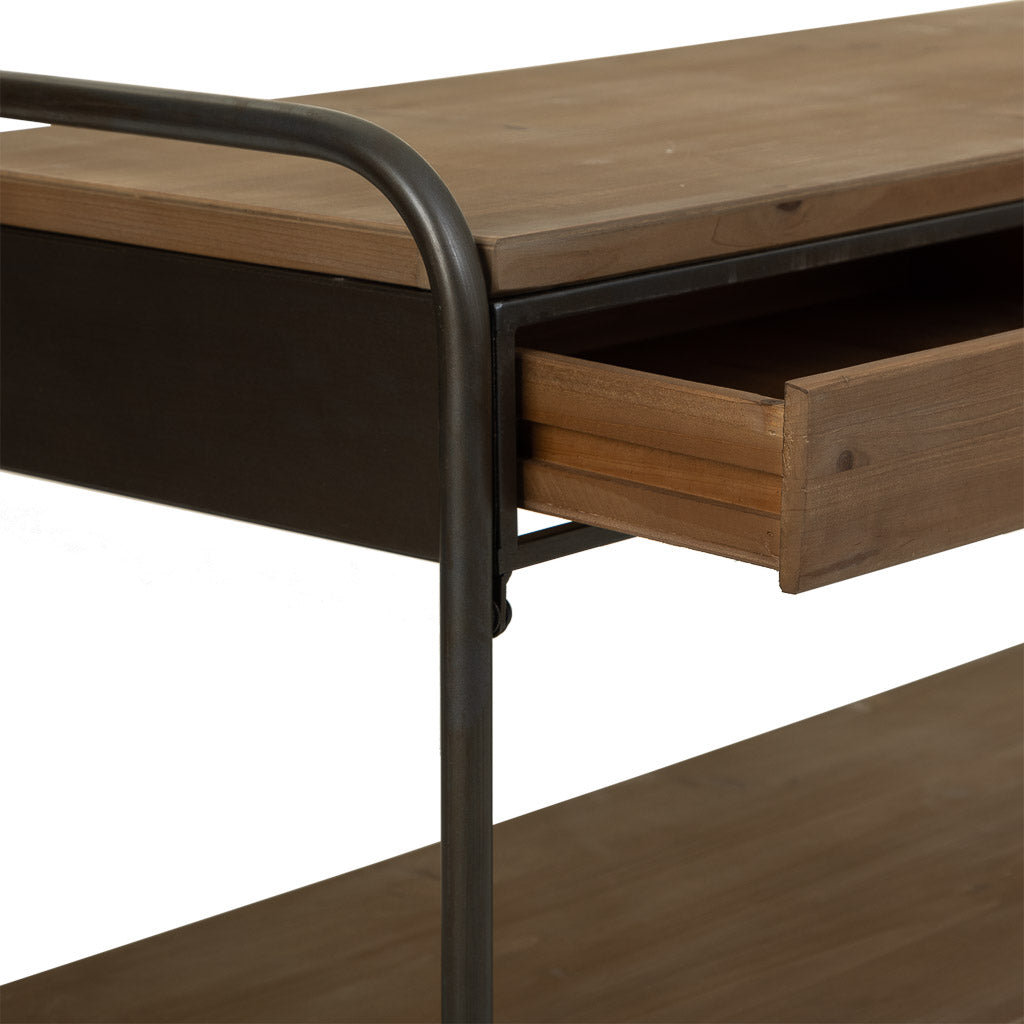 🪵 APARADOR DUNA 149 – MADERA DE ABETO + METAL · 3 CAJONES + BALDA INFERIOR · ESTILO INDUSTRIAL
