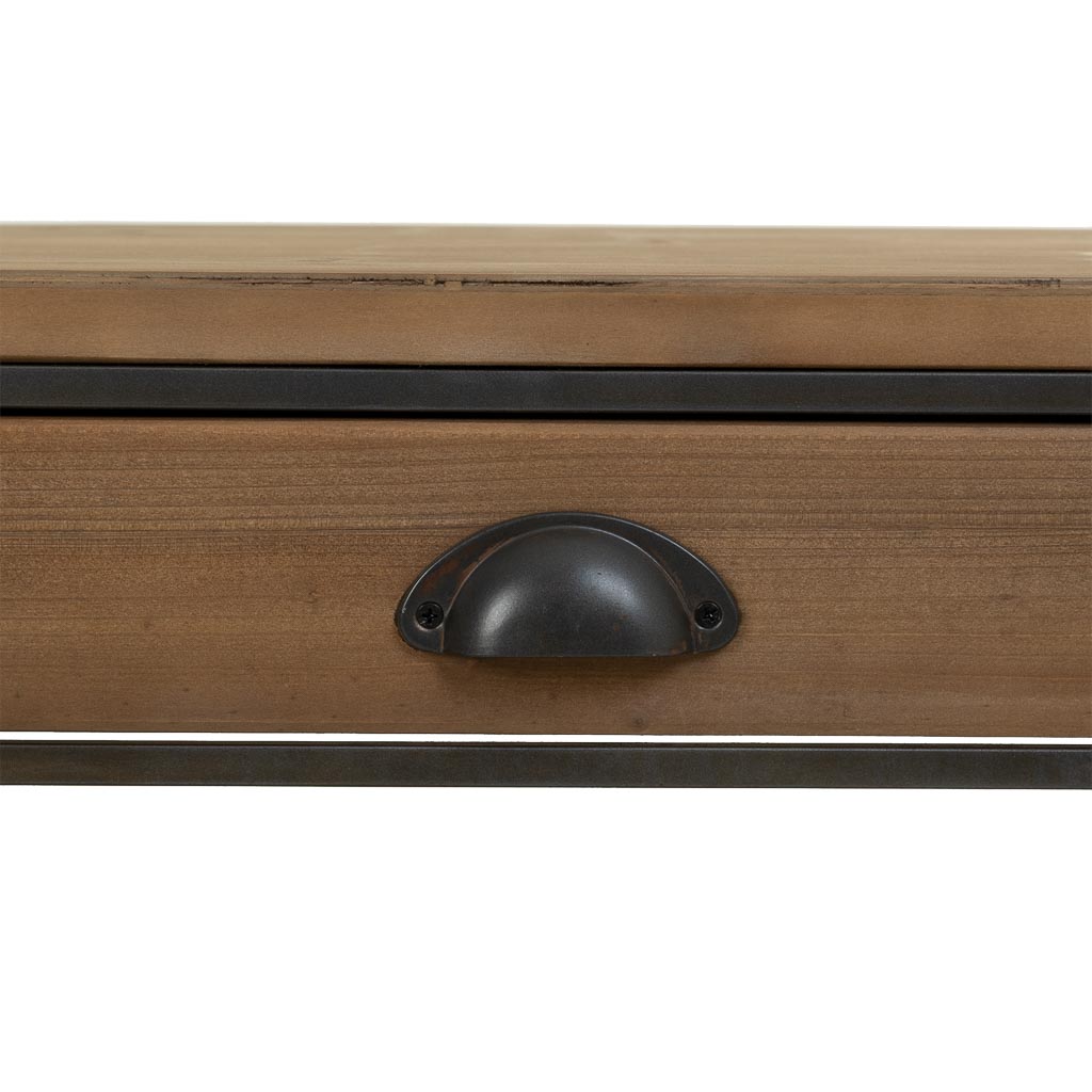 🪵 APARADOR DUNA 149 – MADERA DE ABETO + METAL · 3 CAJONES + BALDA INFERIOR · ESTILO INDUSTRIAL