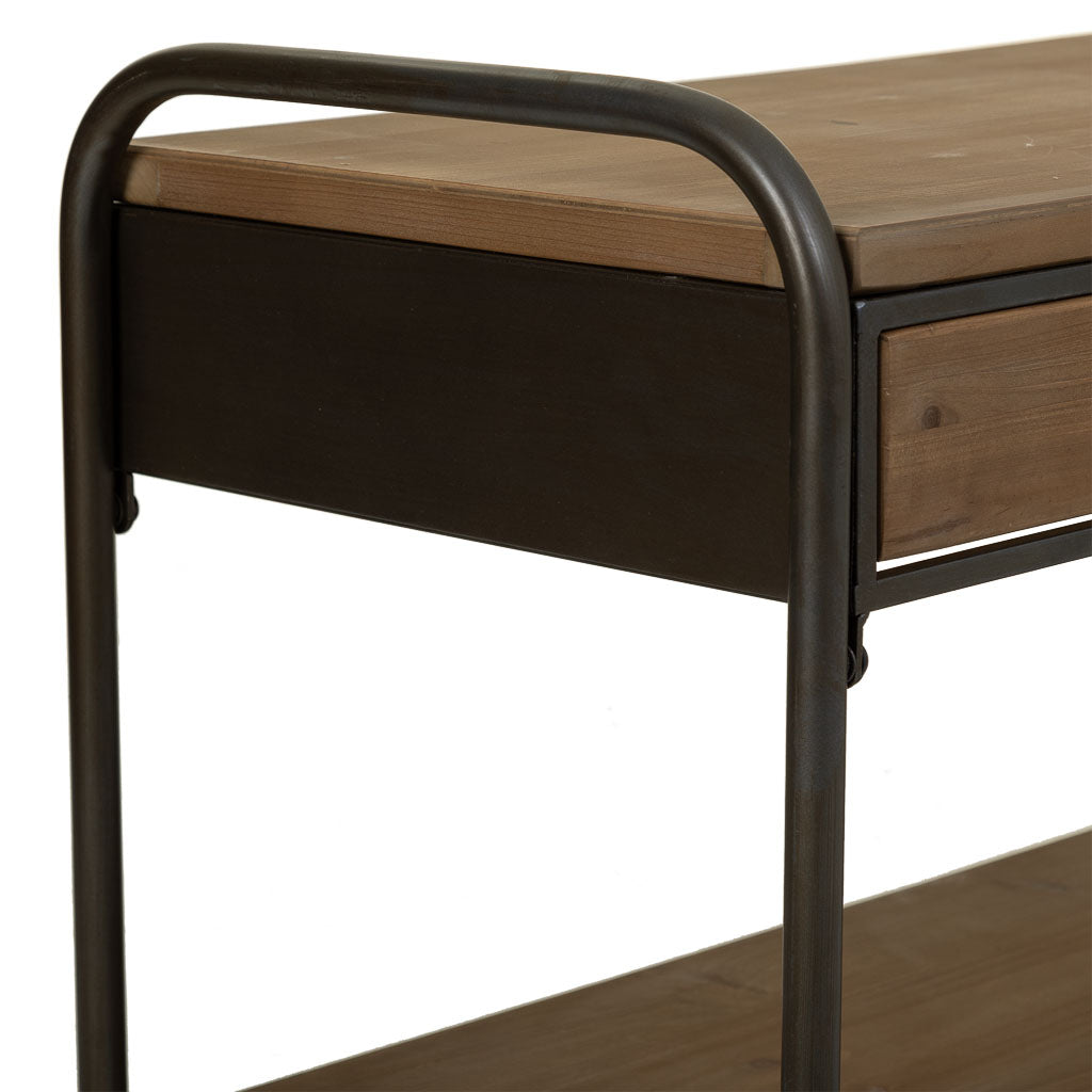 🪵 APARADOR DUNA 149 – MADERA DE ABETO + METAL · 3 CAJONES + BALDA INFERIOR · ESTILO INDUSTRIAL