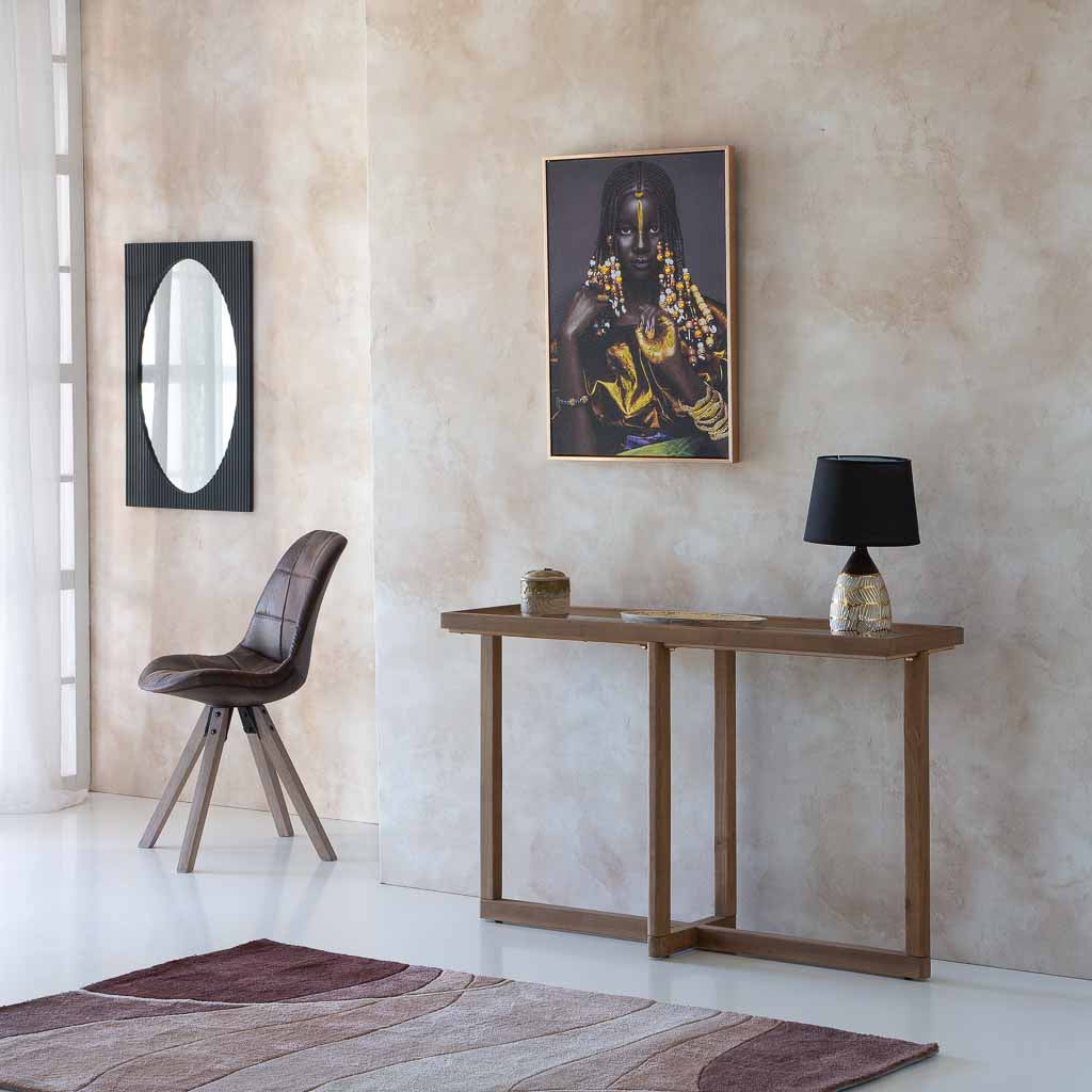 🏠 RECIBIDOR DUNA 122 – MADERA DE ABETO + CRISTAL TEMPLADO · FONDO REDUCIDO · ESTILO INDUSTRIAL