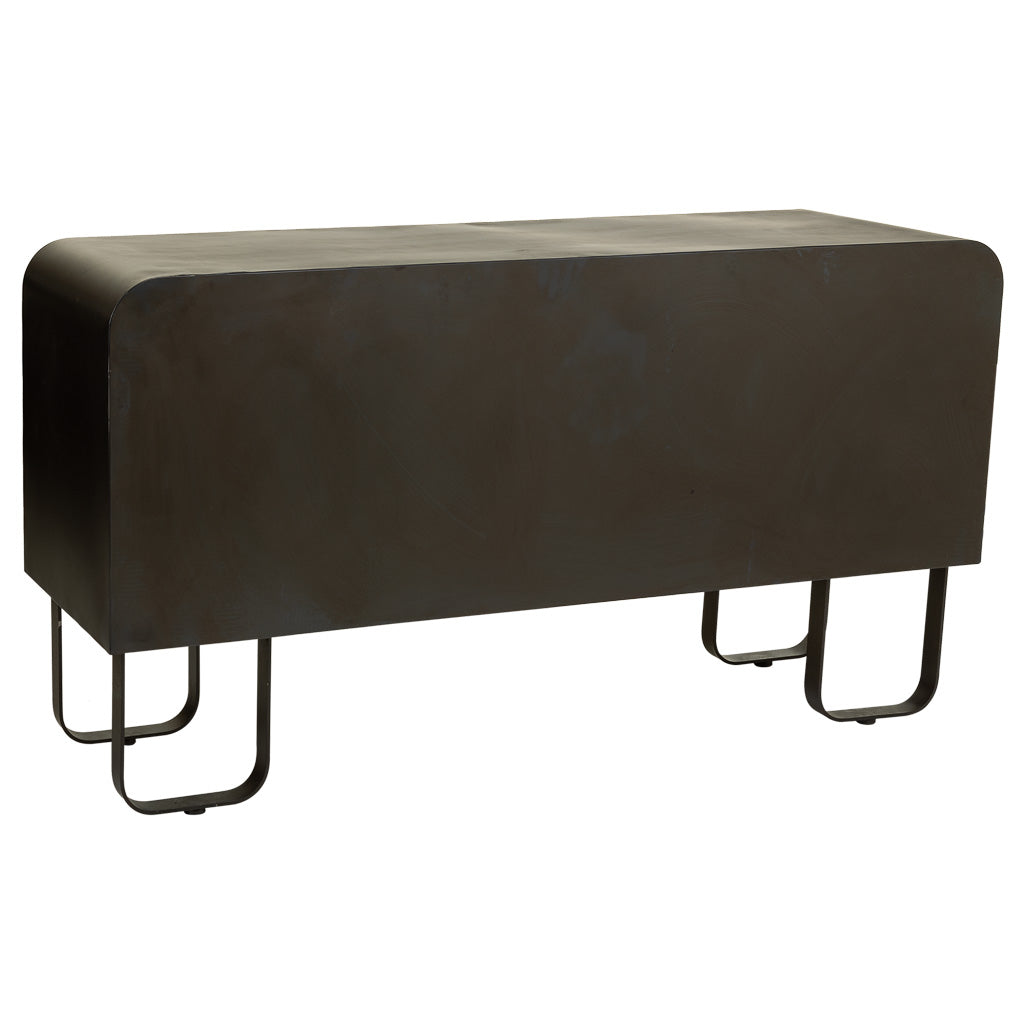 🪵 APARADOR DUNA 145 – MADERA DE ABETO + METAL NEGRO · GRAN CAPACIDAD · ESTILO INDUSTRIAL