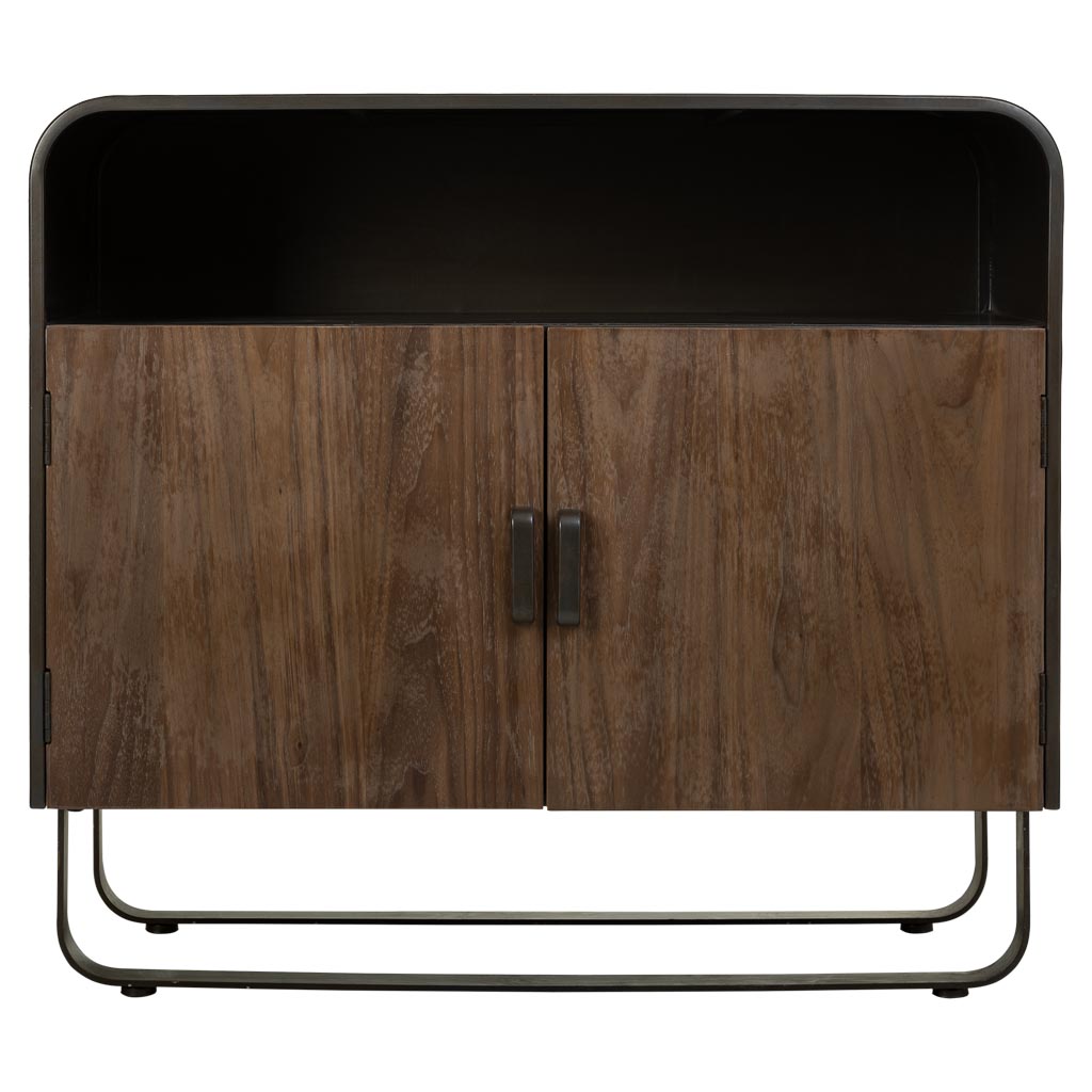 🪵 APARADOR DUNA 90 – MADERA DE ABETO + METAL NEGRO · ESTILO INDUSTRIAL