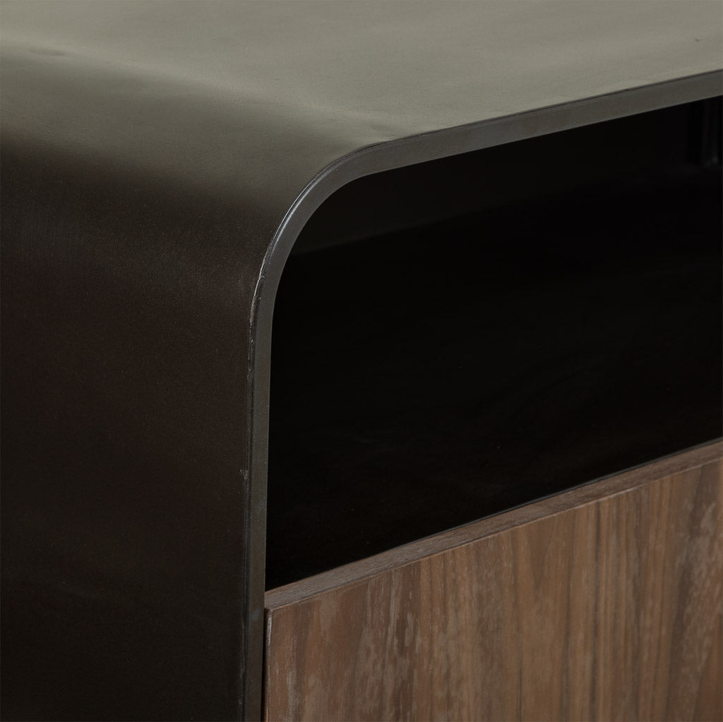 🪵 APARADOR DUNA 90 – MADERA DE ABETO + METAL NEGRO · ESTILO INDUSTRIAL