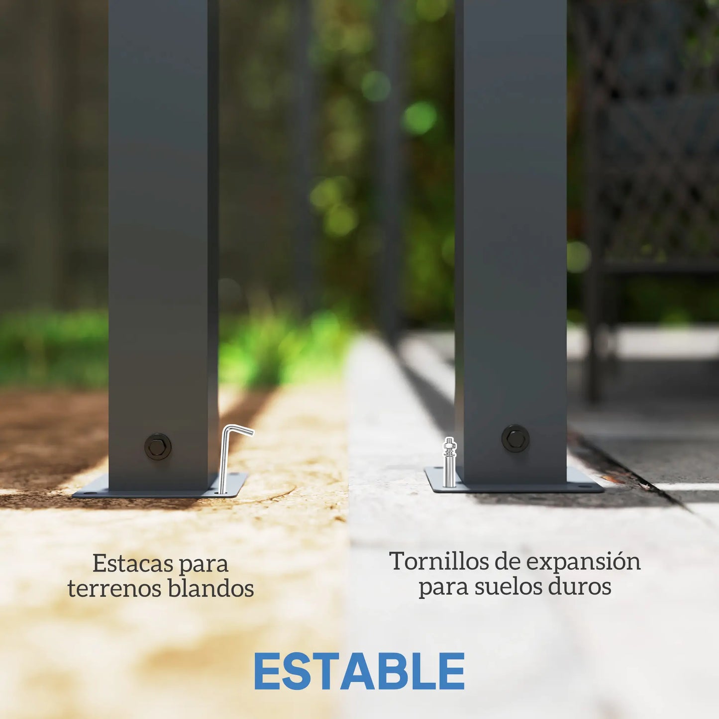 PÉRGOLA DE ALUMINIO SOLARYA 430 LED CON TECHO RETRÁCTIL Y LUCES SOLARES image 7