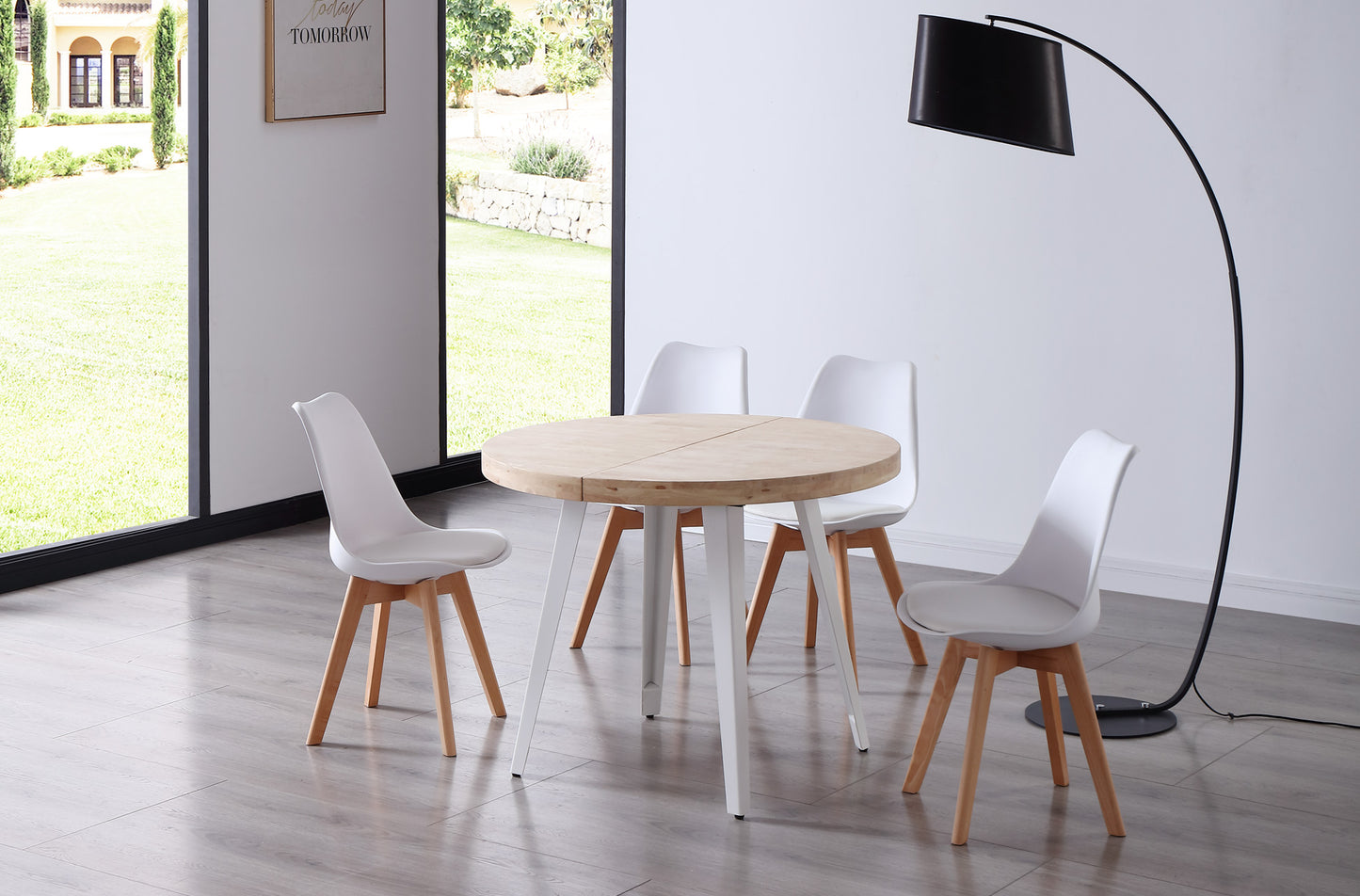 MESA  DE COMEDOR REDONDA EXTENSIBLE BERG 54MM image 6