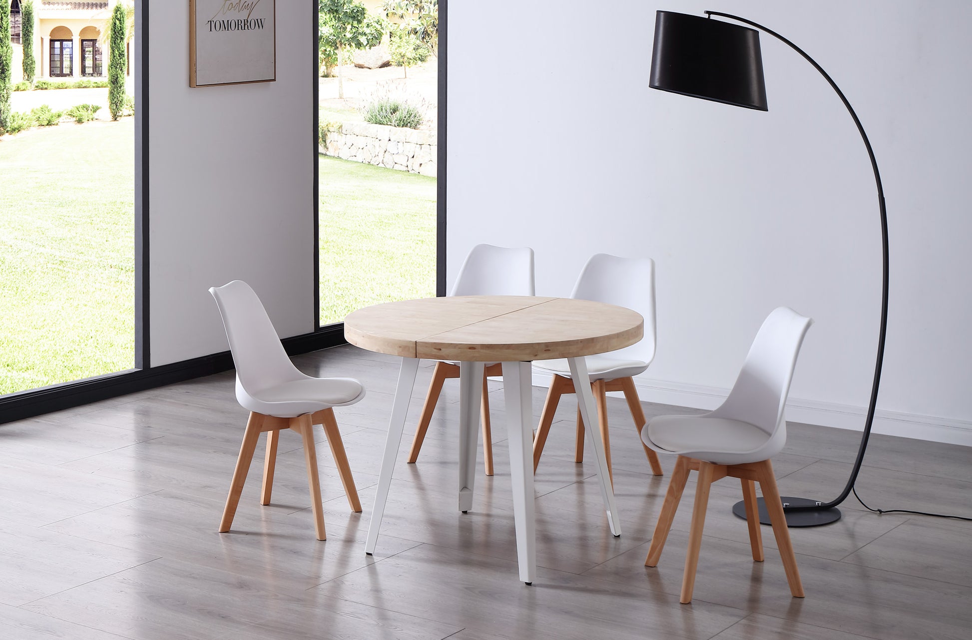 MESA  DE COMEDOR REDONDA EXTENSIBLE BERG 54MM image 6