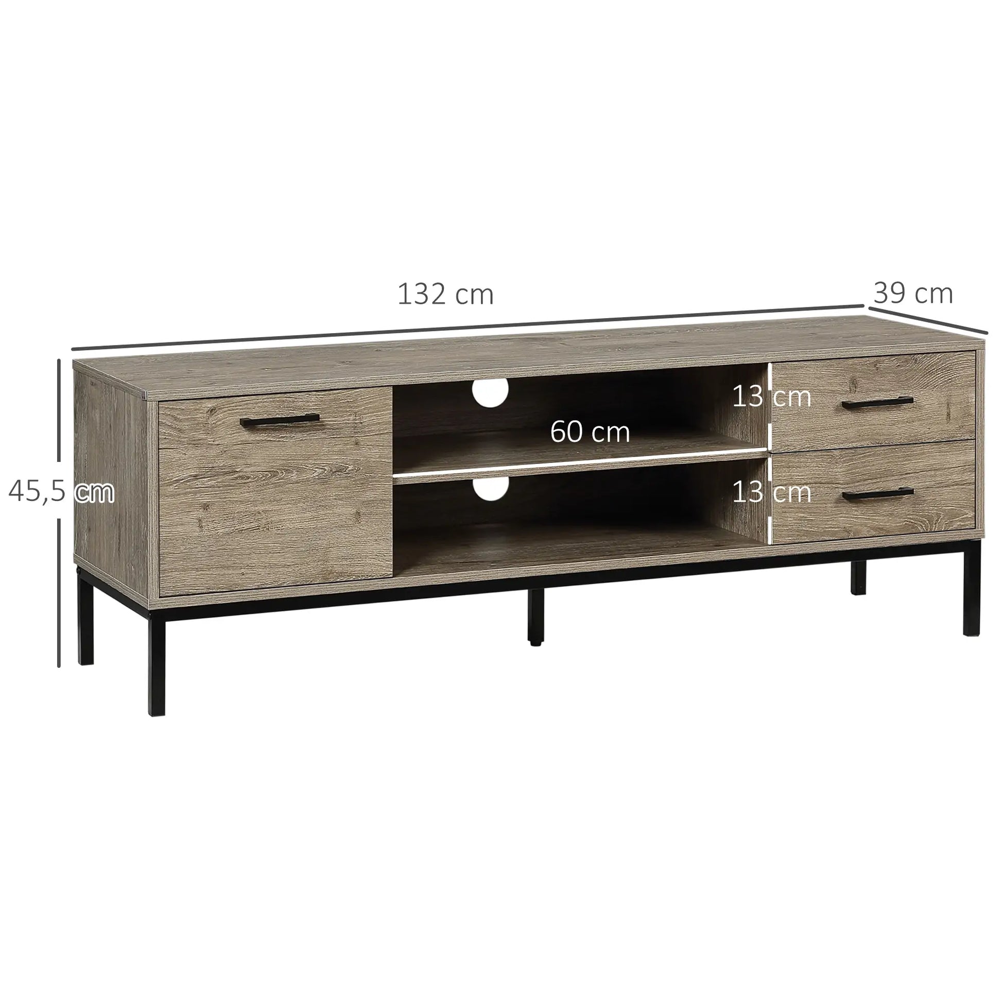 Mueble TV Industrial 132 cm image 2