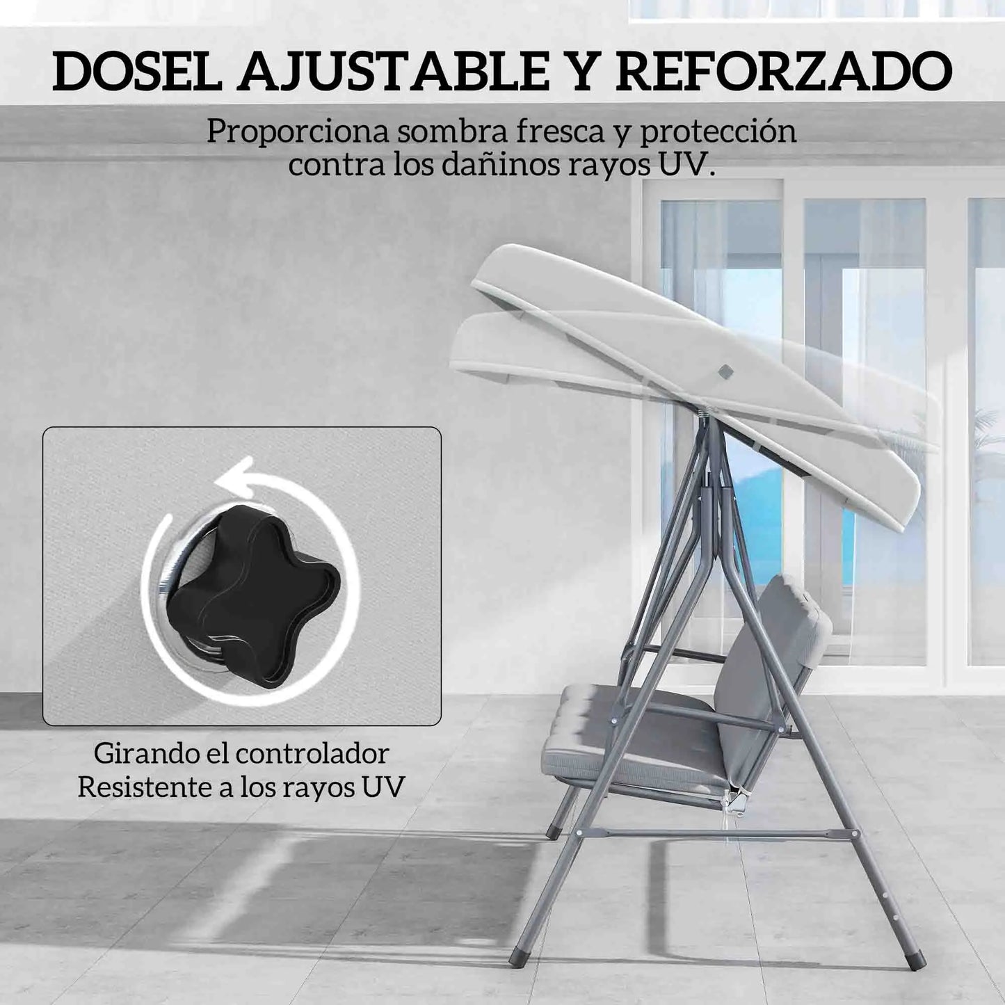 BALANCÍN DE JARDÍN RELAX SHADE 3 PLAZAS image 5