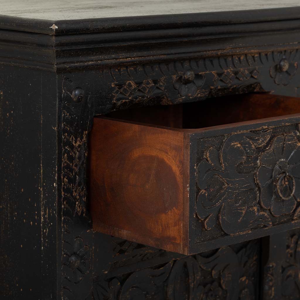 APARADOR DALIAN BLACK ARTESANAL 2 CAJONES Y 2 PUERTAS image 5