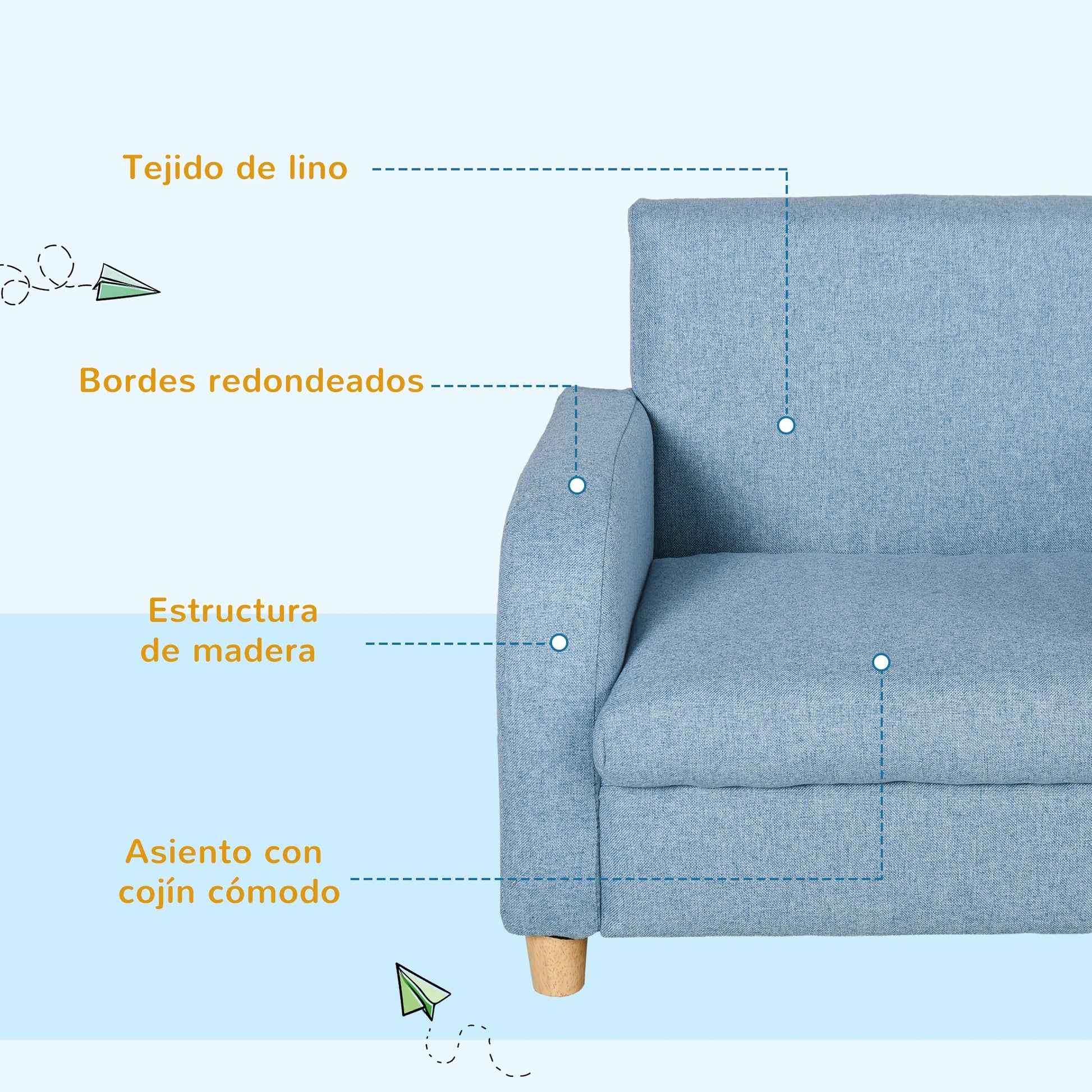 SILLÓN INFANTIL CIELO KIDS – MINI SOFÁ PARA NIÑOS image 9