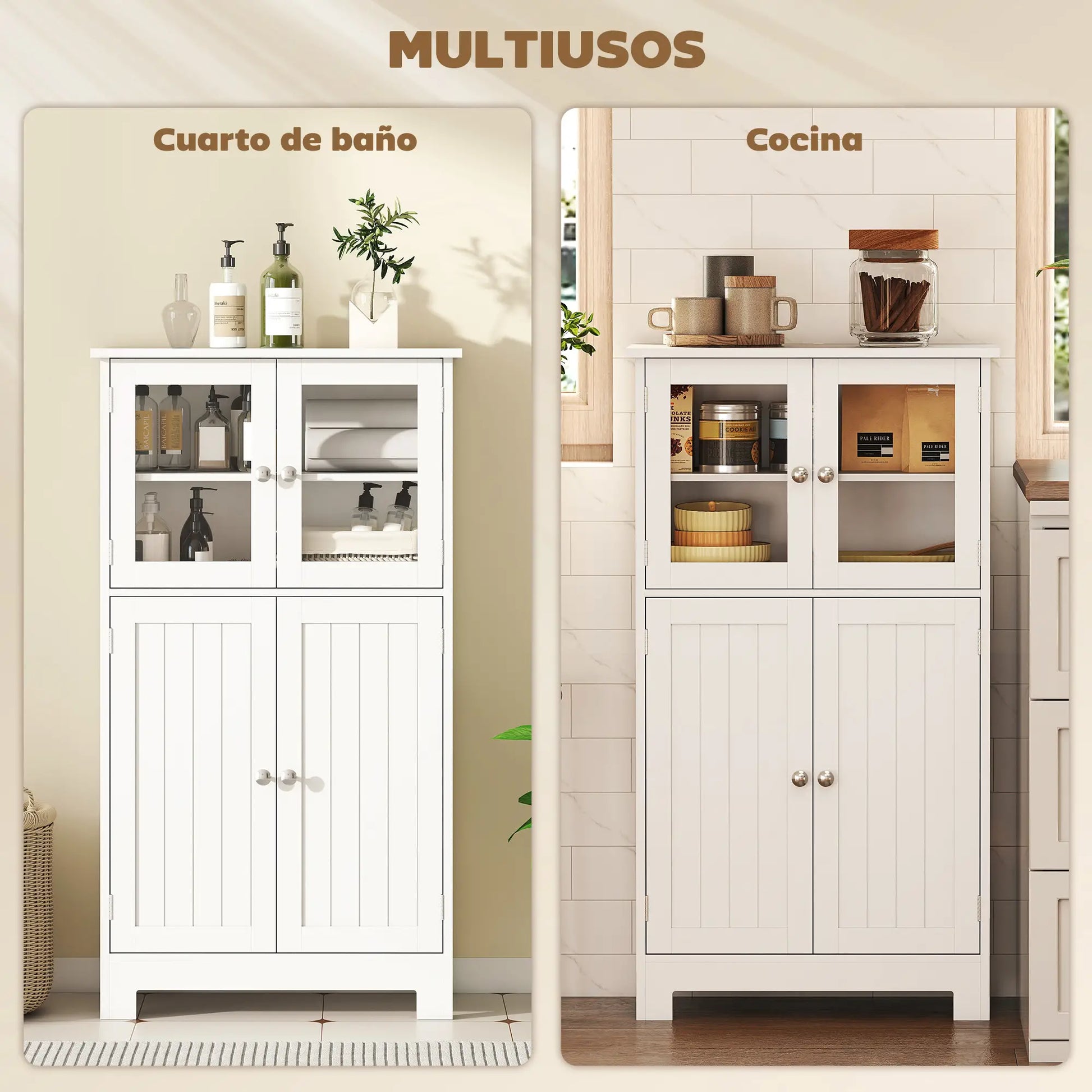 ARMARIO AUXILIAR DE BAÑO LUMEN GLASS 60 BLANCO image 9