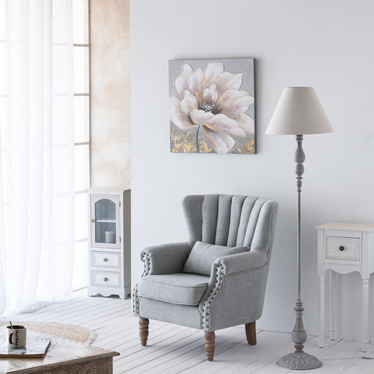 🤍 MESITA DE NOCHE “ALBA” – 1 CAJÓN, ESTILO ROMÁNTICO EN BLANCO