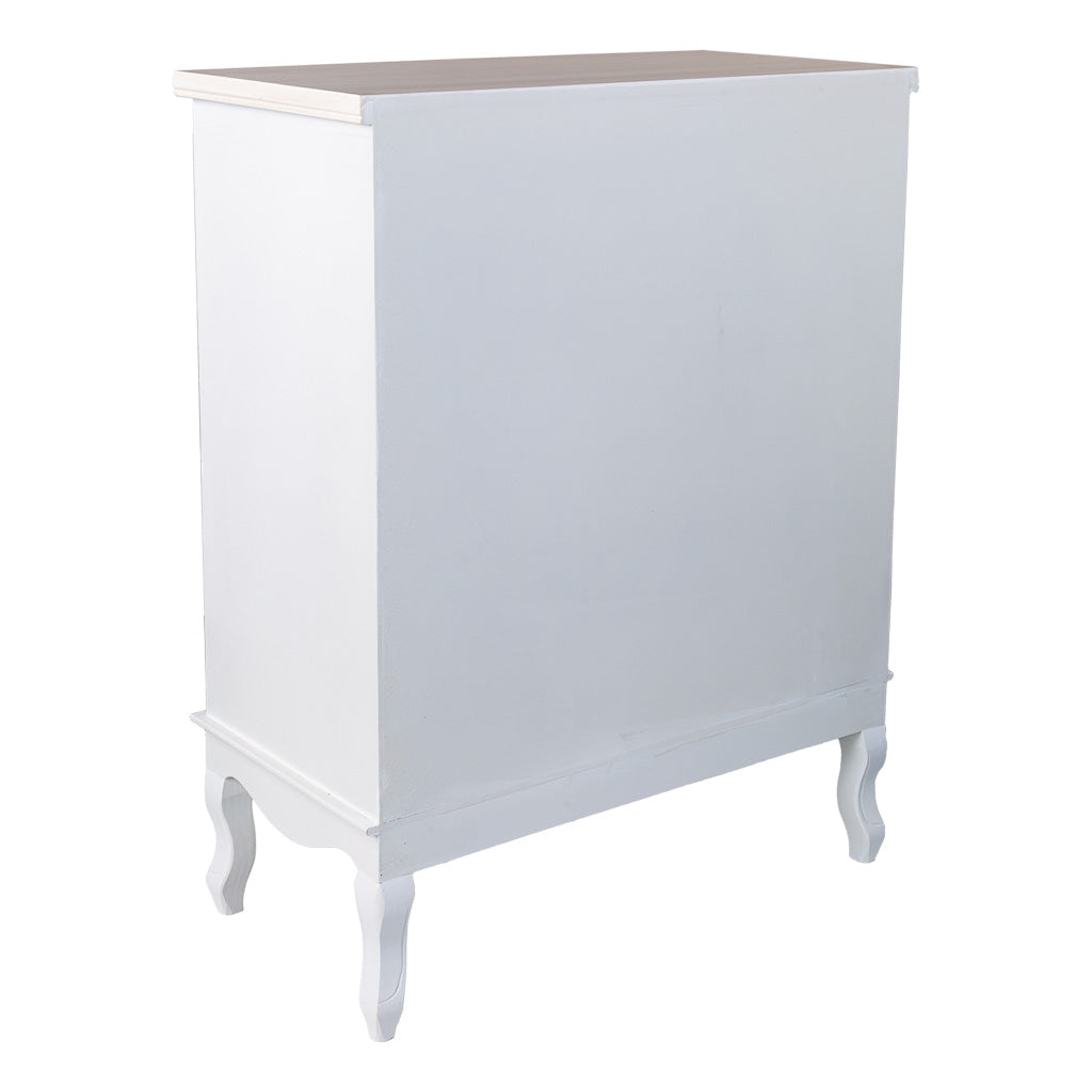 🌸 Cómoda ALBA de 5 Cajones – Estilo Romántico en Blanco | JAM MUEBLES