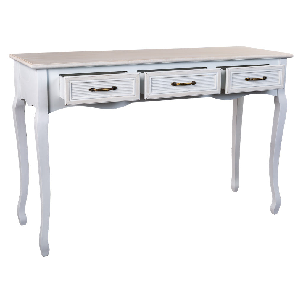 🌸 Recibidor ALBA de 3 Cajones – Blanco | Estilo Romántico | JAM MUEBLES