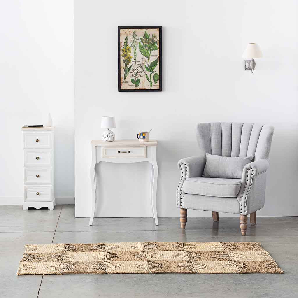 🌸 Recibidor ALBA de 1 Cajón – Blanco | Estilo Romántico | JAM MUEBLES