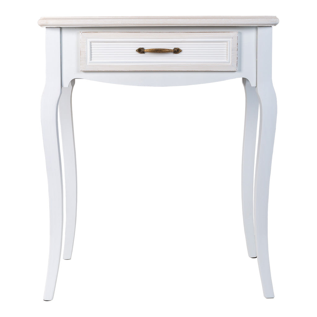 🌸 Recibidor ALBA de 1 Cajón – Blanco | Estilo Romántico | JAM MUEBLES