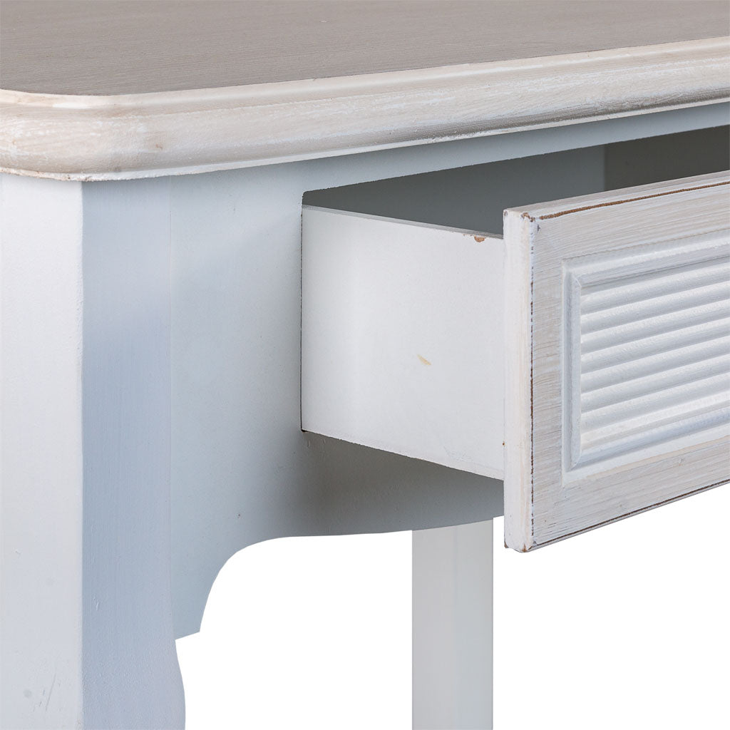 🌸 Recibidor ALBA de 1 Cajón – Blanco | Estilo Romántico | JAM MUEBLES