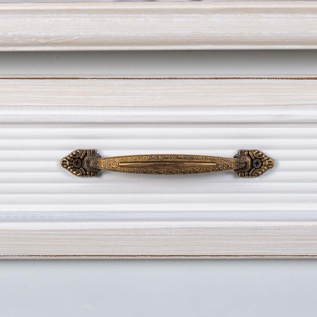 🌸 Recibidor ALBA de 1 Cajón – Blanco | Estilo Romántico | JAM MUEBLES