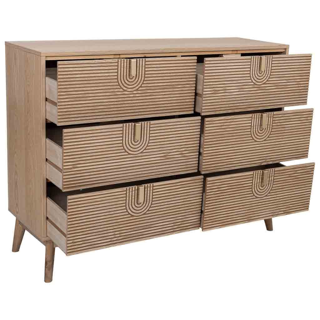 🪵 APARADOR MARCO – MADERA MARRÓN, 120x39x90 CM