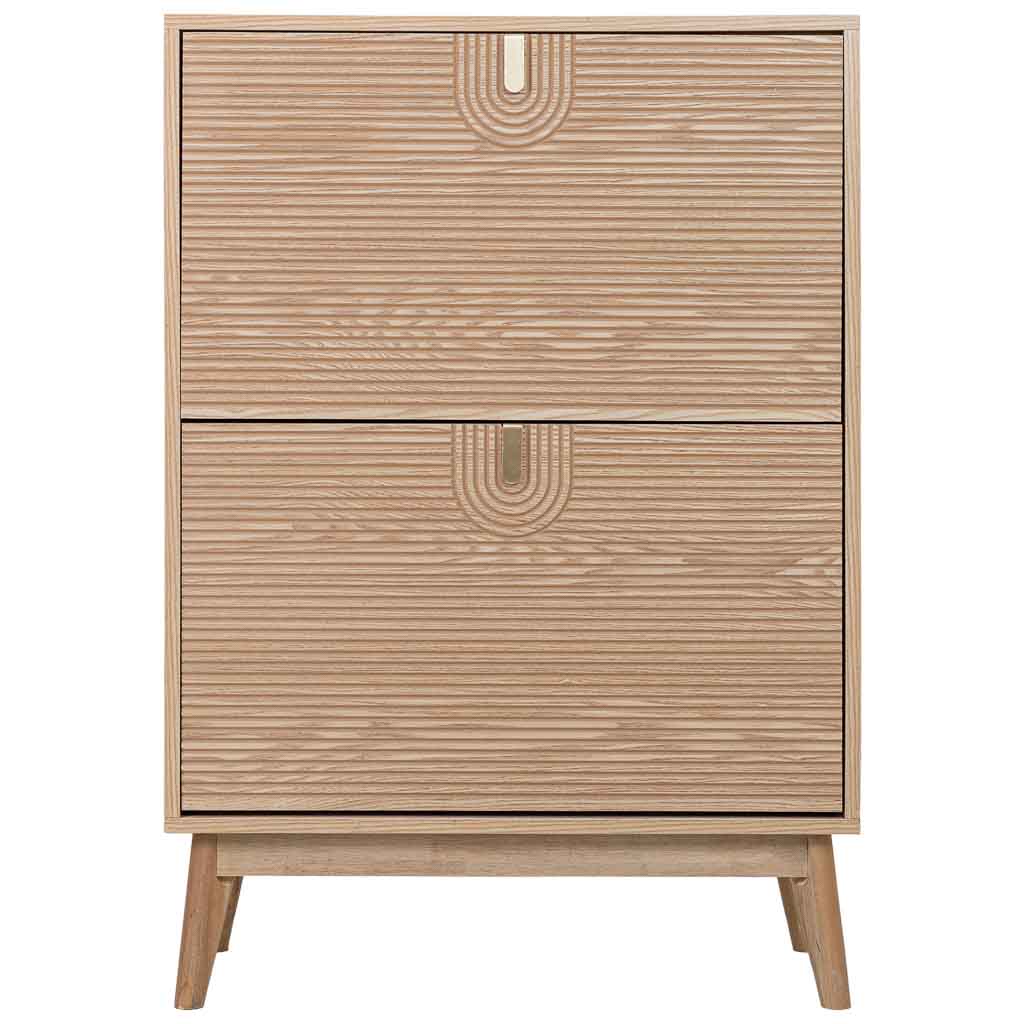 👞 ZAPATERO MARCO – MADERA MARRÓN, 2 CAJONES ABATIBLES, 70x29x102 CM