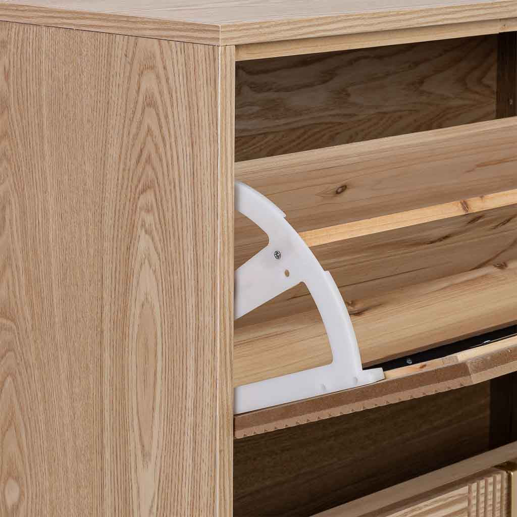 👞 ZAPATERO MARCO – MADERA MARRÓN, 2 CAJONES ABATIBLES, 70x29x102 CM