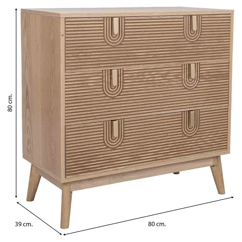 🪵 APARADOR DE MADERA MARCO – 80x39x80 CM, COLOR MARRÓN