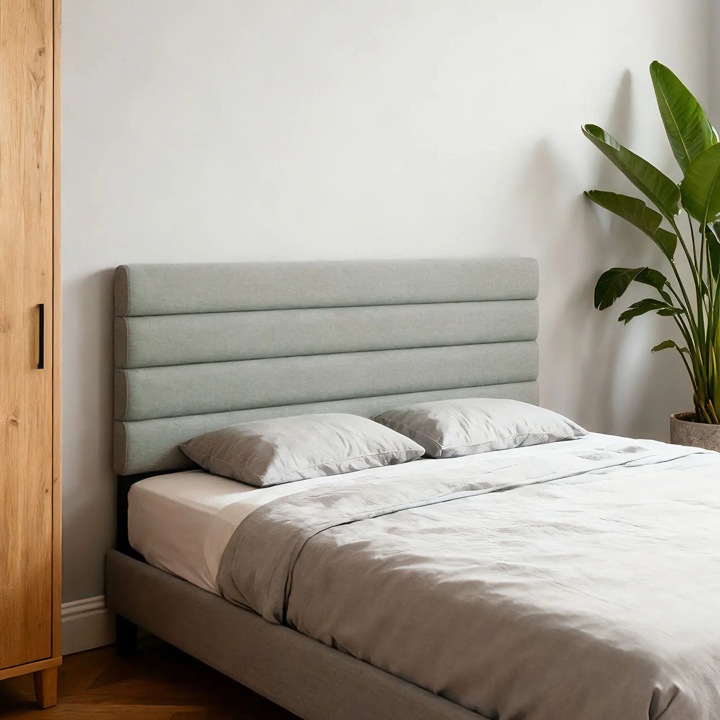 CABECERO DE CAMA LINO GRIS AJUSTABLE 140 CM image 5