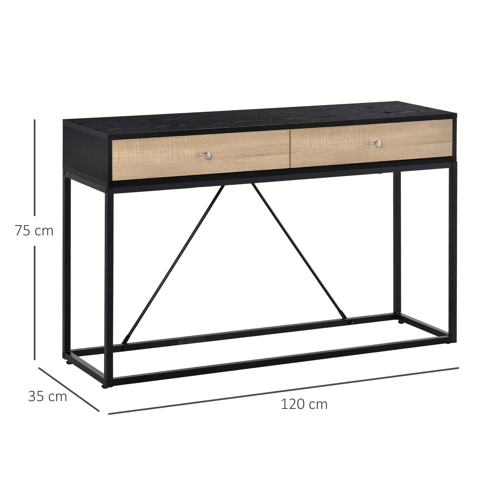 CONSOLA MODERNA INDUSTRIAL “URBAN METAL DOUBLE DRAWER” image 4