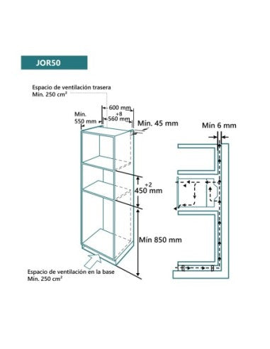 Horno Johnson 11 funciones 45 cm Cristal Negro image 1