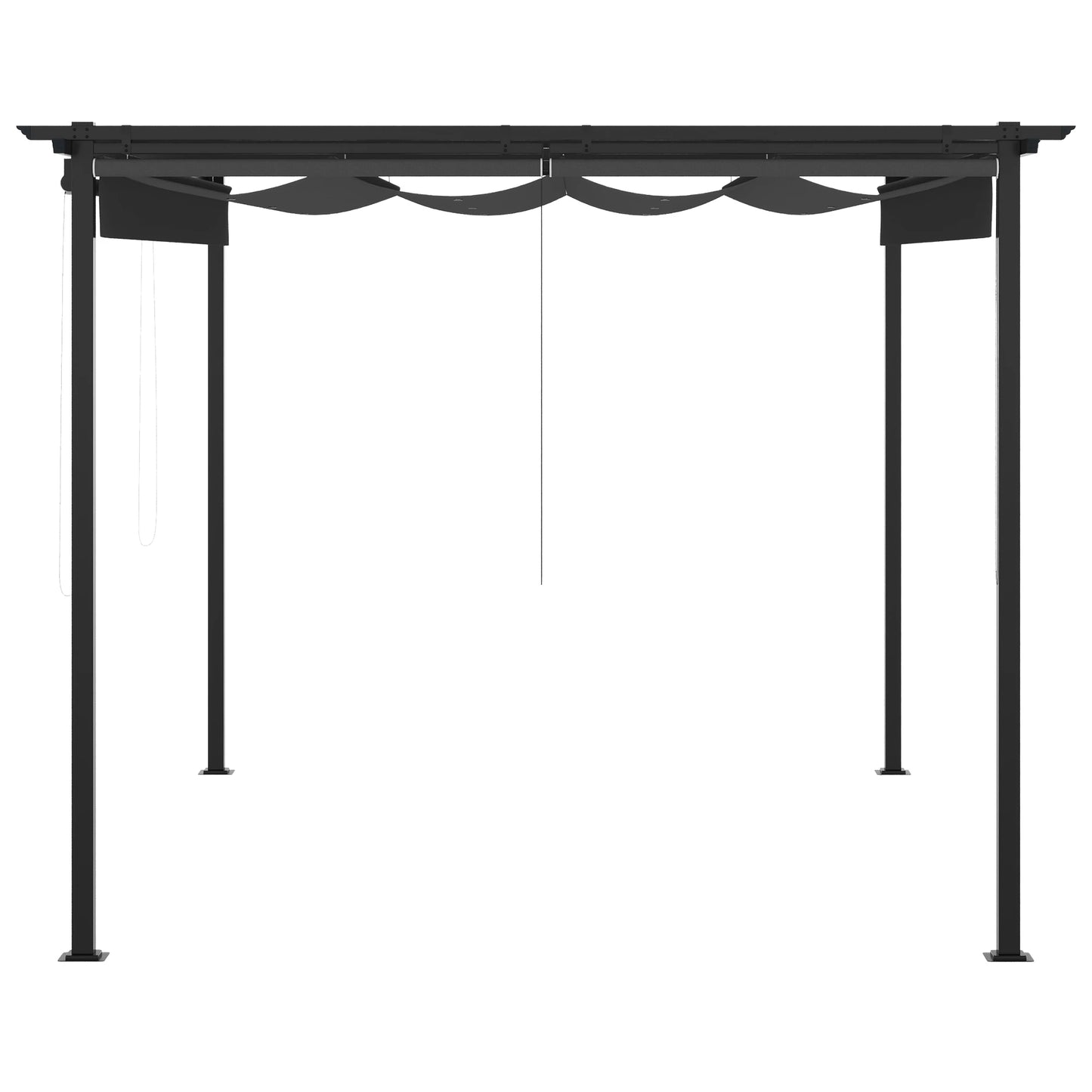 PÉRGOLA DE JARDÍN SOMBRA NOVA 4X3 CON TECHO RETRÁCTIL Y 4 CORTINAS image 4