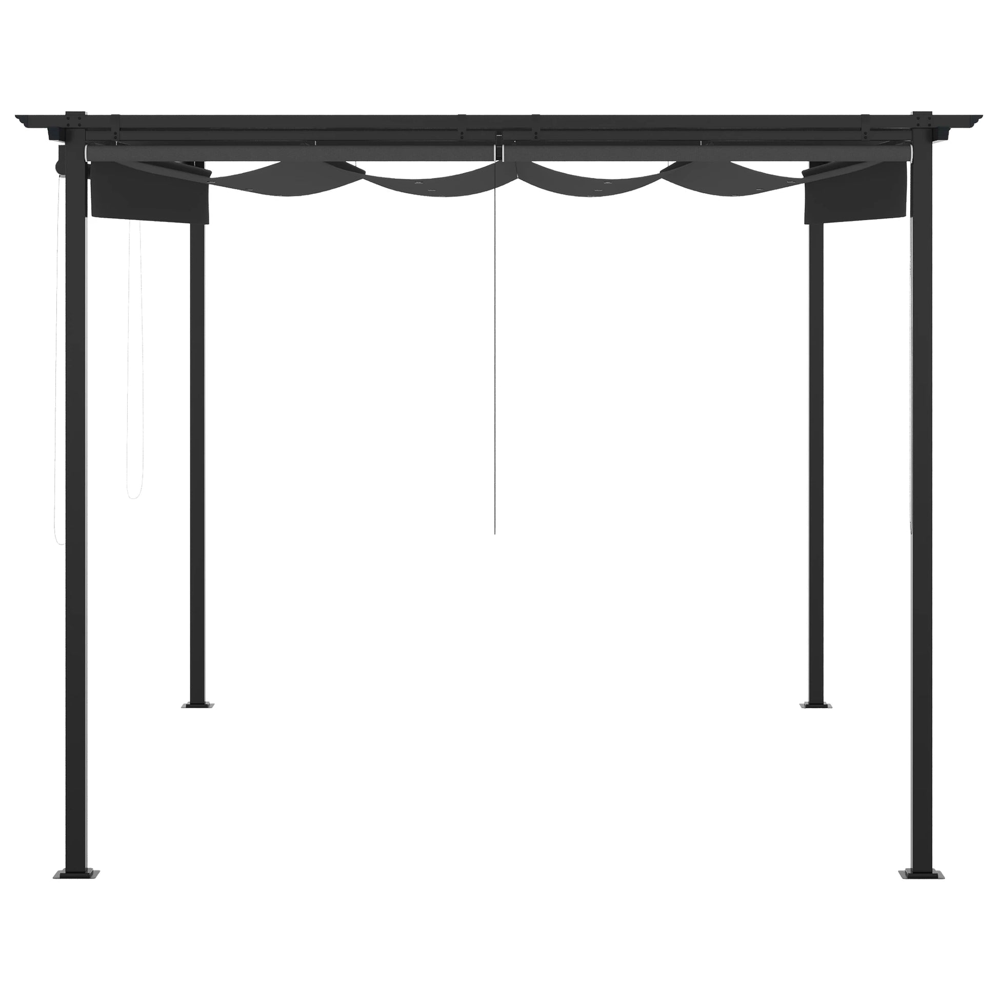 PÉRGOLA DE JARDÍN SOMBRA NOVA 4X3 CON TECHO RETRÁCTIL Y 4 CORTINAS image 4