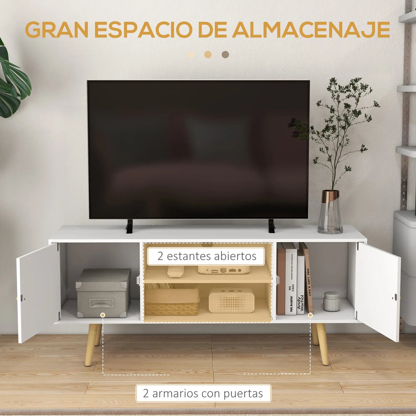 MUEBLE DE TV BLANCO MODELO NORDIK image 5
