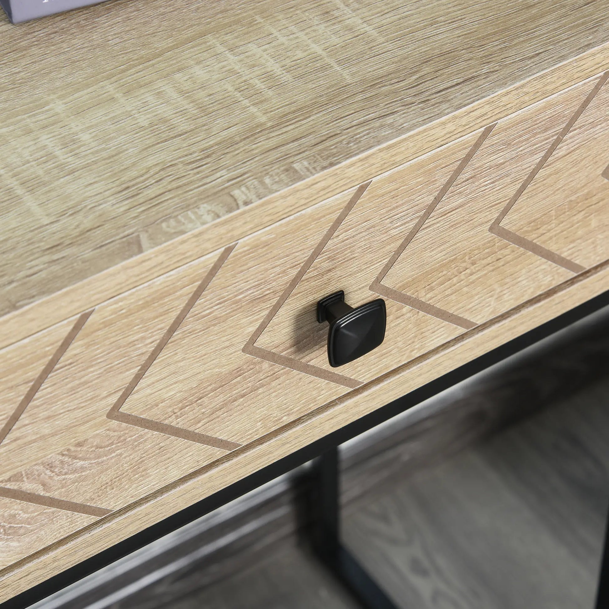 CONSOLA NATURAL METAL “ZIGZAG RETRO DOUBLE DRAWER” image 4