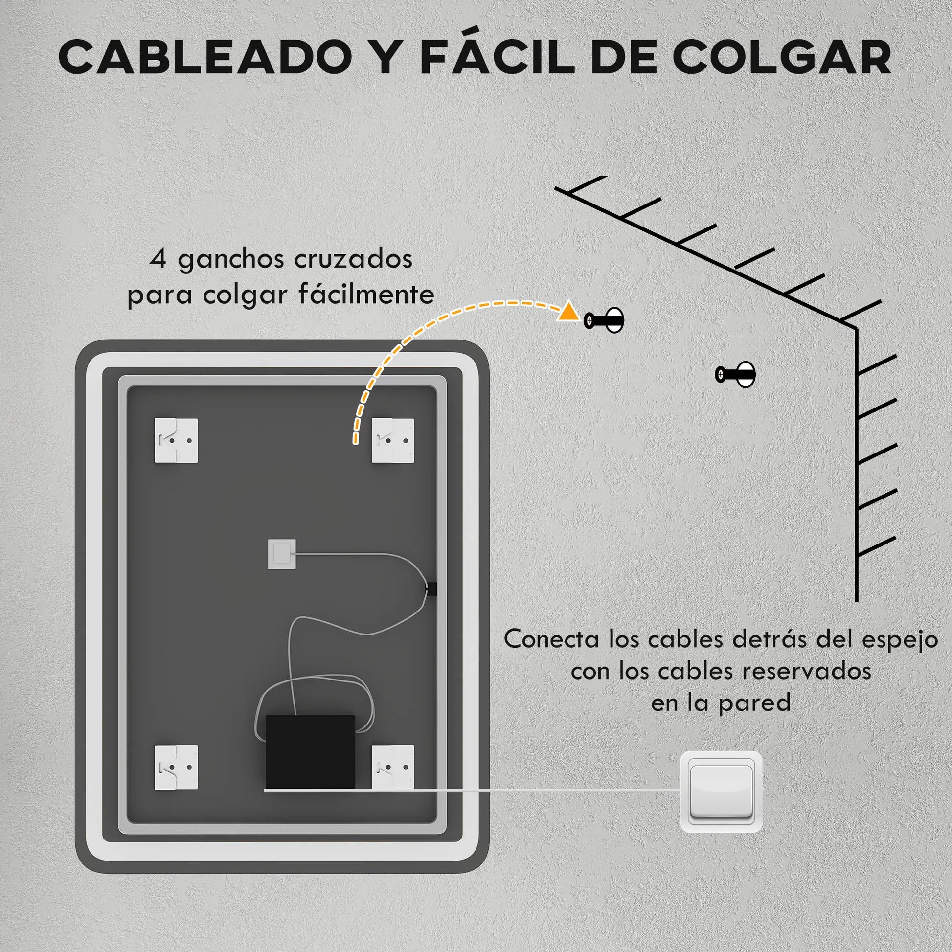 ESPEJO DE BAÑO LED LUMIRA PRO 70X90 CON ANTIVAHO Y MEMORIA image 5
