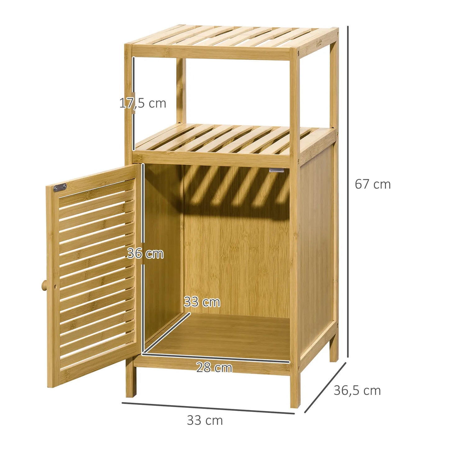 ESTANTERÍA DE BAÑO DE BAMBÚ NATURA KUBE – COMPACTA, PRÁCTICA Y NATURAL image 1