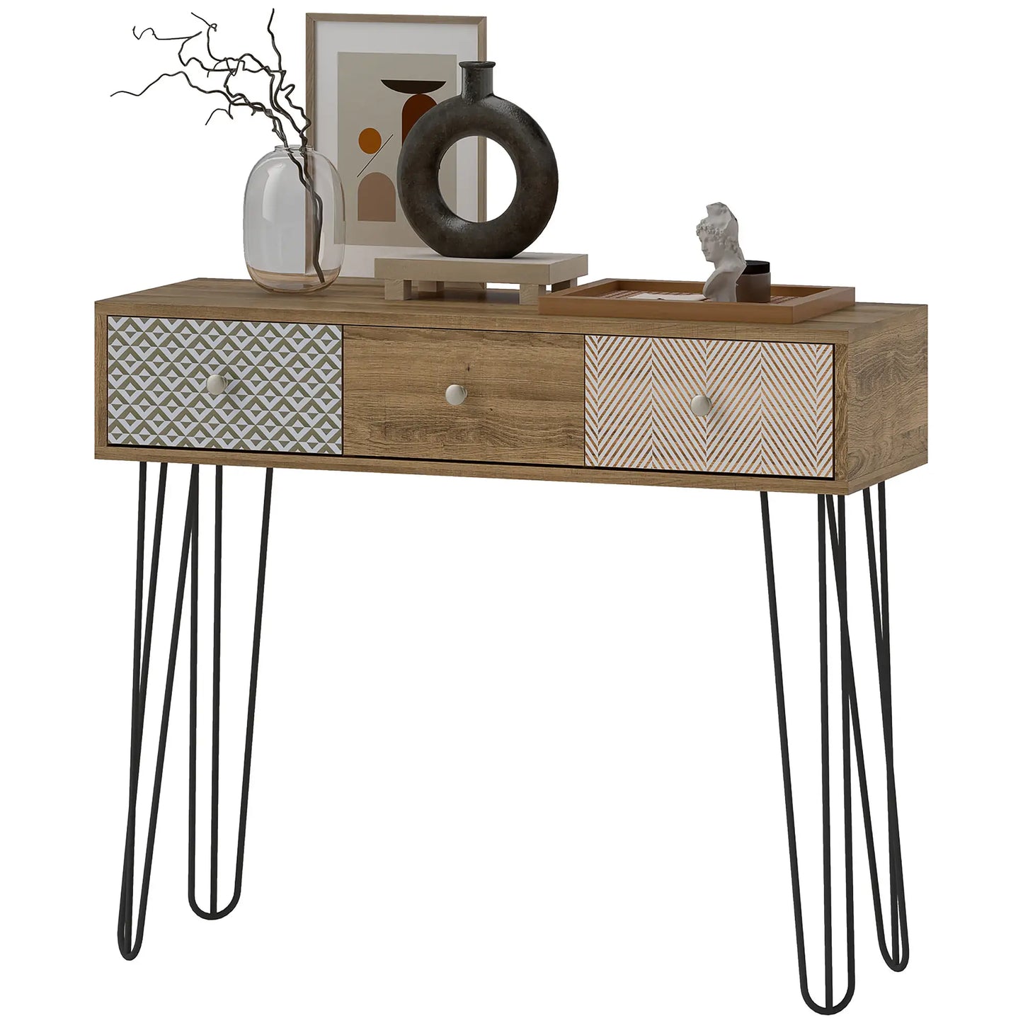 MESA CONSOLA BOHEMIA “NATURAL HARP 3 DRAWERS” image 7
