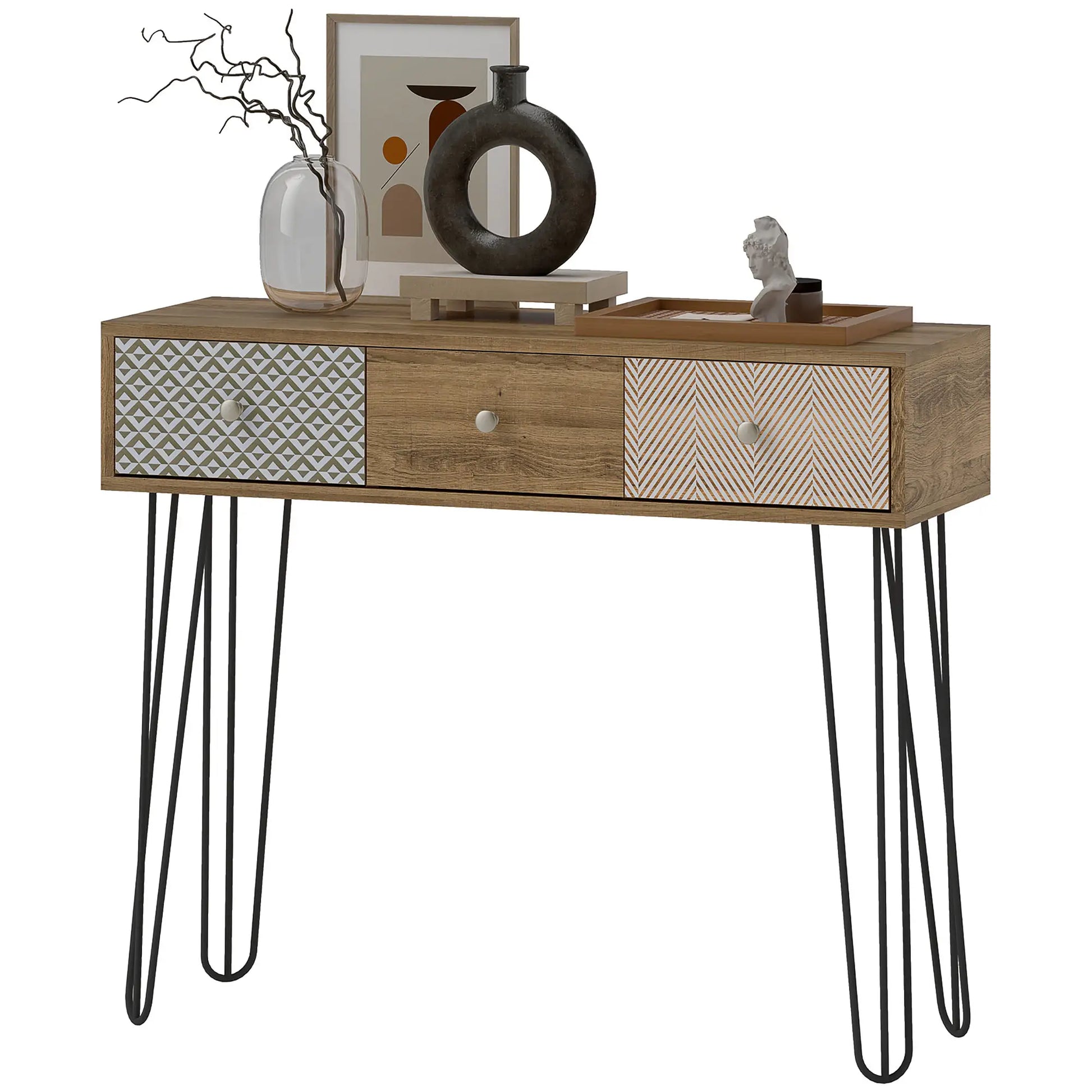 MESA CONSOLA BOHEMIA “NATURAL HARP 3 DRAWERS” image 7